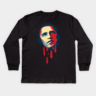 Melting Obama Kids Long Sleeve T-Shirt